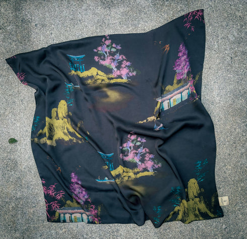 Zen Silk Scarf- Black